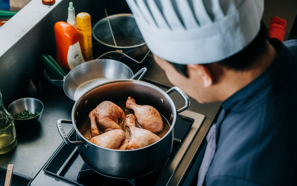 poulet-vin-jaune-preparation-veille-air-fryer