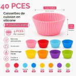 Caissettes à muffins en silicone (40), vue 3, en miniature