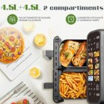 Draixcor Air fryer double panier 9 L, vue 2, en miniature