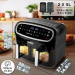 Duronic AF24 double panier, vue 2, en miniature