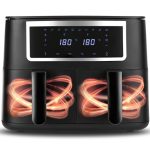 GOURMETmaxx Air fryer 2 tiroirs 8 L, vue 3, en miniature