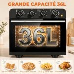 HOMCOM Four air fryer à rôtissoire 36 L, vue 3, en miniature