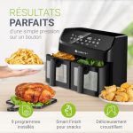 Juskys Air fryer double tiroir 9 L, vue 4, en miniature