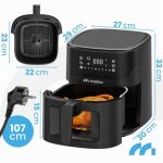 MalTec Air fryer 7 L, 8 programmes, vue 2, en miniature