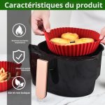 Moule rond en silicone pour air fryer, vue 2, en miniature