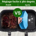 Moule rond en silicone pour air fryer, vue 3, en miniature
