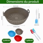 Moule rond en silicone pour air fryer, vue 4, en miniature