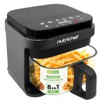 NutriChef Air fryer en verre 5,5 L, 8 modes, vue 1, en miniature