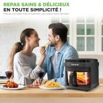 NutriChef Air fryer en verre 5,5 L, 8 modes, vue 2, en miniature