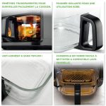 NutriChef Air fryer en verre 5,5 L, 8 modes, vue 3, en miniature