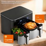 Wellent Air fryer double zone, vue 4, en miniature