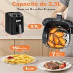 Yashe Air fryer 2,3 L, vue 4, en miniature